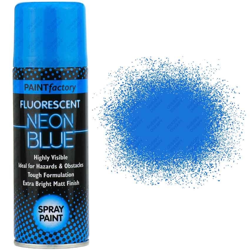Paint Factory Neon Blue Spray Paint Fluorescent 200ml Paint Factory Neon Blue Spray Paint Fluorescent 200ml